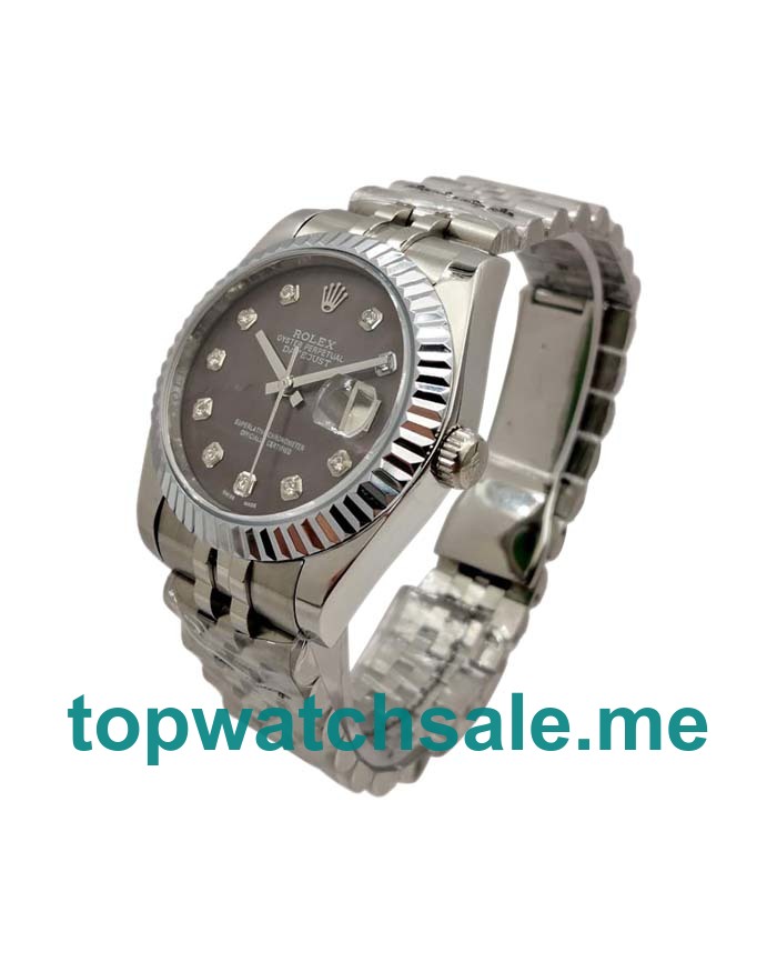 36MM Men Rolex Datejust 116234 Black Mother Of Pearl Dials Replica Watches UK