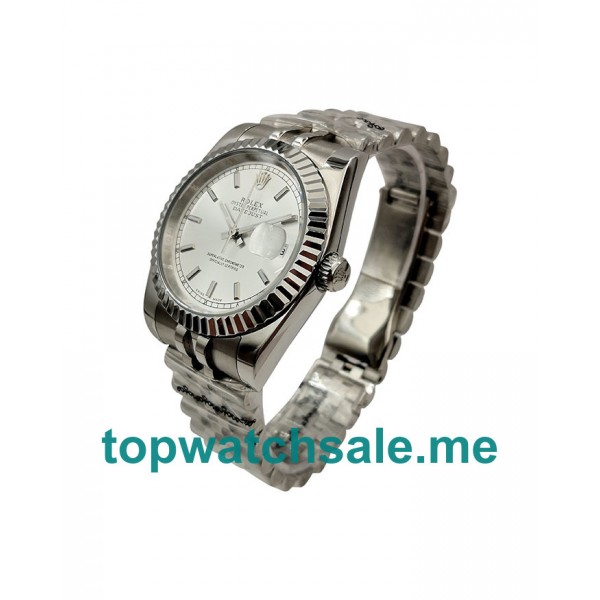 36MM Men Rolex Datejust 16220 White Dials Replica Watches UK