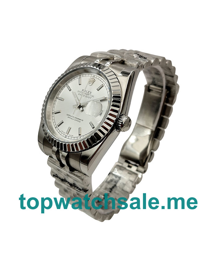 36MM Men Rolex Datejust 16220 White Dials Replica Watches UK