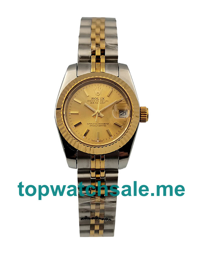 26MM Women Rolex Lady-Datejust 79173 Champagne Dials Replica Watches UK