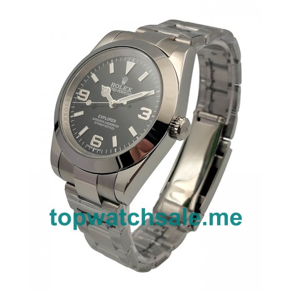 40MM Men Rolex Explorer 214270 Black Dials Replica Watches UK