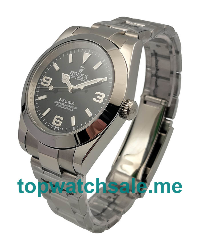 40MM Men Rolex Explorer 214270 Black Dials Replica Watches UK