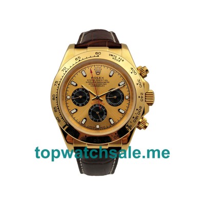 40MM Men Rolex Daytona 116518 Champagne Dials Replica Watches UK