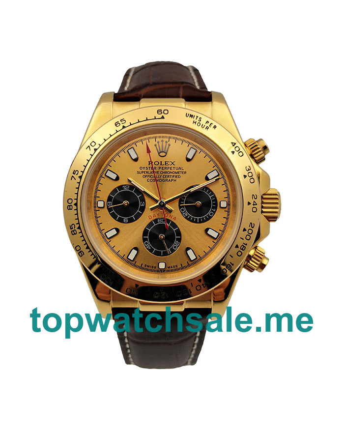 40MM Men Rolex Daytona 116518 Champagne Dials Replica Watches UK