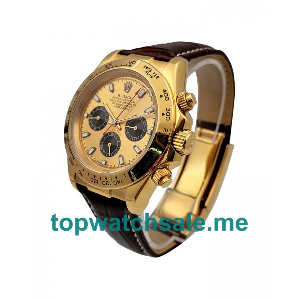 40MM Men Rolex Daytona 116518 Champagne Dials Replica Watches UK