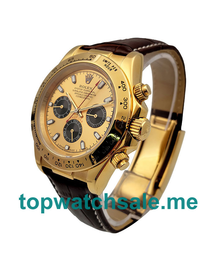 40MM Men Rolex Daytona 116518 Champagne Dials Replica Watches UK