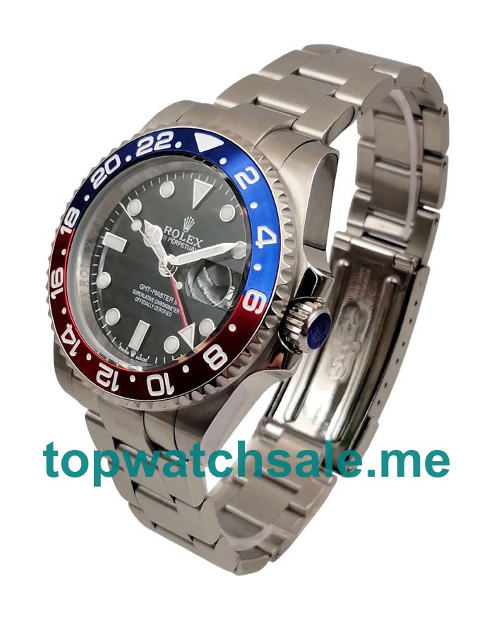 40MM Men Rolex GMT-Master II 1675 Black Dials Replica Watches UK