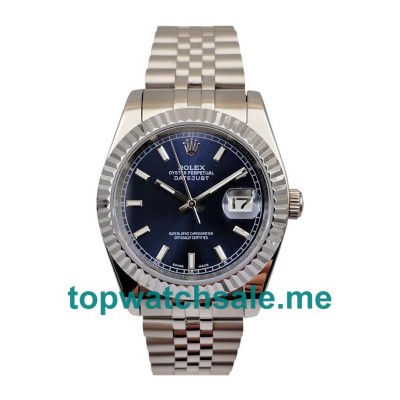 36MM Men Rolex Datejust 16234 Blue Dials Replica Watches UK