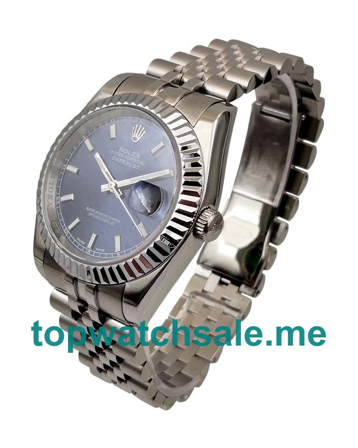 36MM Men Rolex Datejust 16234 Blue Dials Replica Watches UK