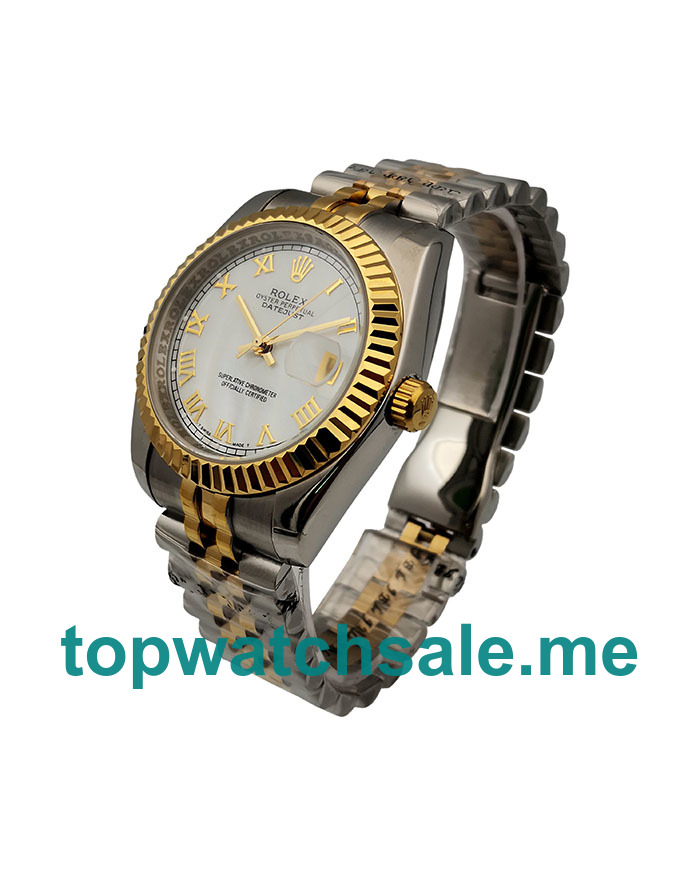 36MM Men Rolex Datejust 116233 White Mother Of Pearl Dials Replica Watches UK