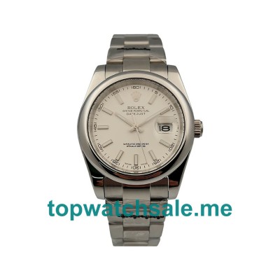 36MM Men Rolex Datejust 115200 White Dials Replica Watches UK