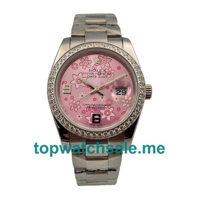 36MM Women Rolex Datejust 116244 Pink Dials Replica Watches UK