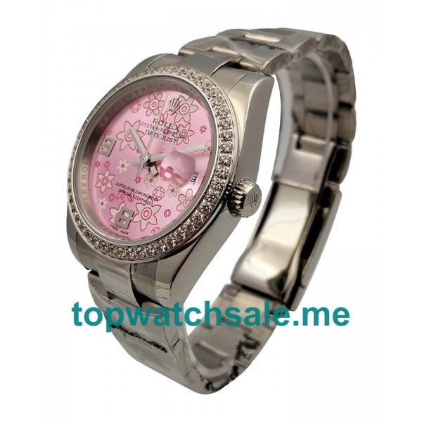 36MM Women Rolex Datejust 116244 Pink Dials Replica Watches UK