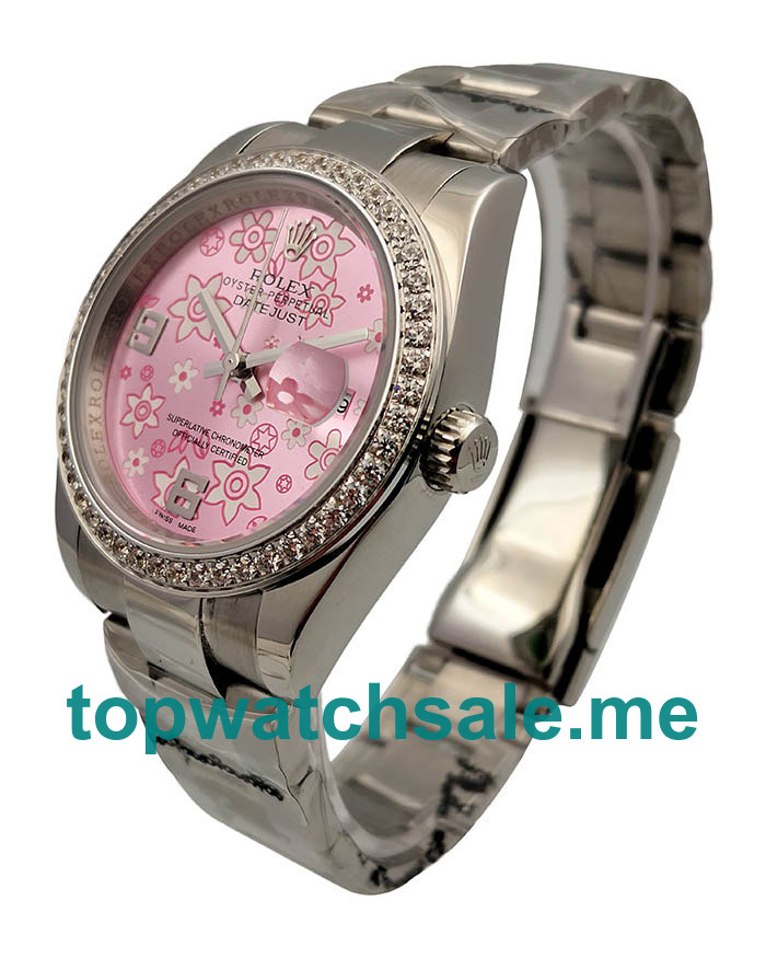 36MM Women Rolex Datejust 116244 Pink Dials Replica Watches UK