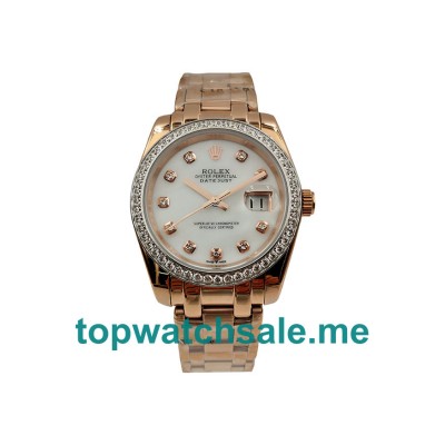 36MM Women Rolex Pearlmaster 81285 White Dials Replica Watches UK