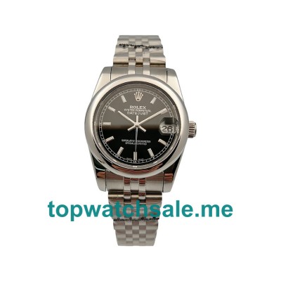 31MM Men And Women Rolex Datejust 178240 Black Dials Replica Watches UK