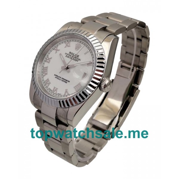 36MM Men Rolex Datejust 16220 White Dials Replica Watches UK