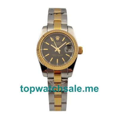 26MM Women Rolex Lady-Datejust 69173 Black Dials Replica Watches UK