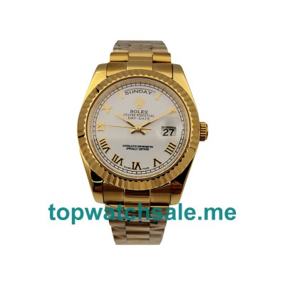 36MM Men Rolex Day-Date 118238 White Dials Replica Watches UK