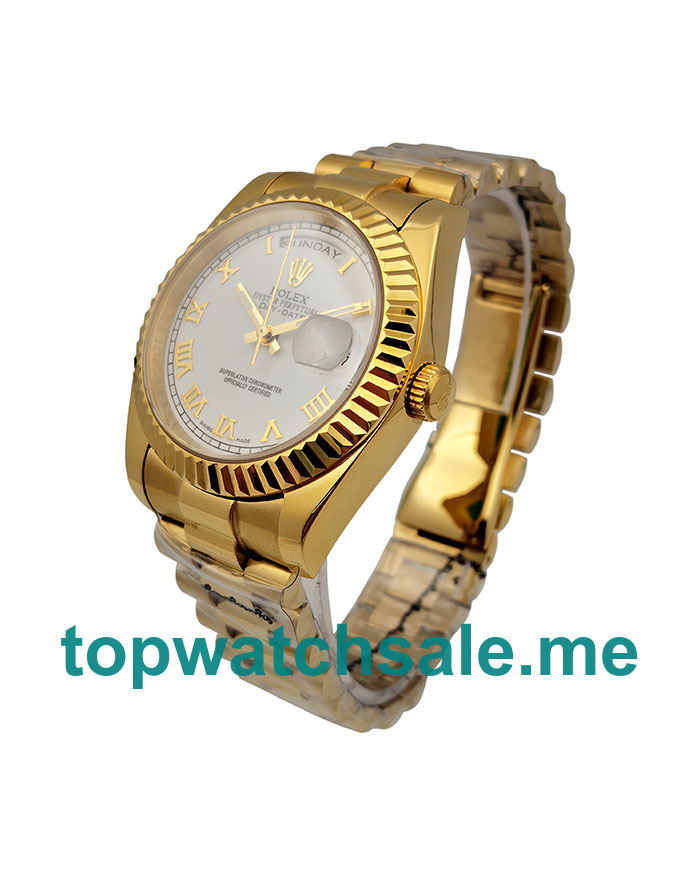 36MM Men Rolex Day-Date 118238 White Dials Replica Watches UK