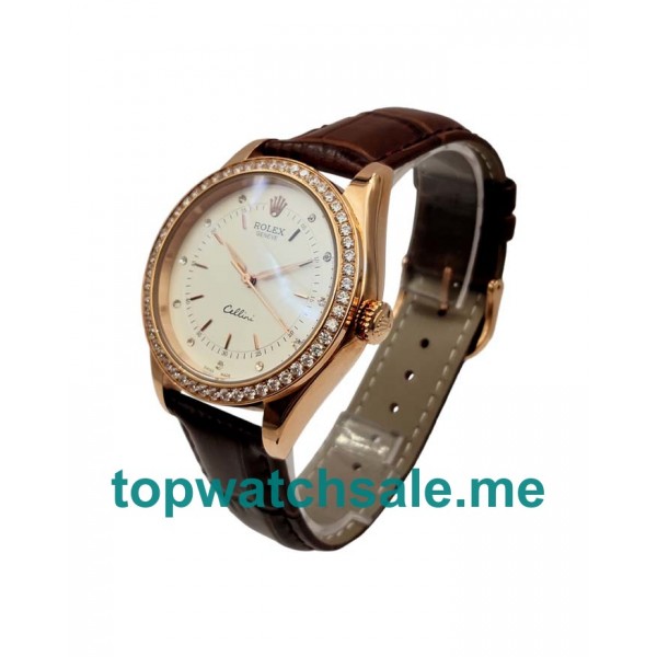 39MM Men Rolex Cellini 5310 White Dials Replica Watches UK