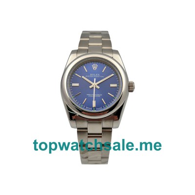 31MM Men And Women Rolex Oyster Perpetual 177200 Blue Dials Replica Watches UK