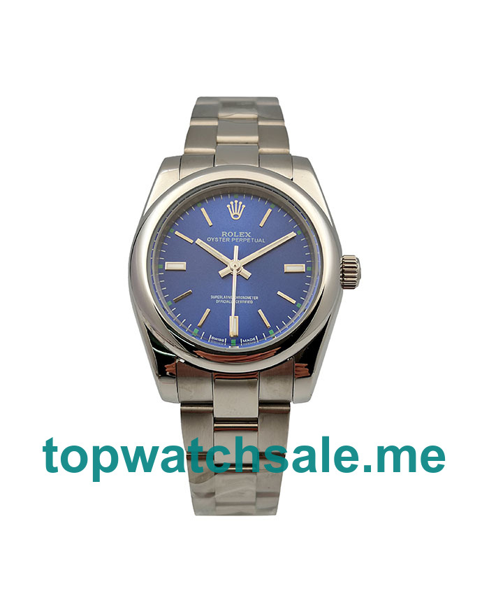 31MM Men And Women Rolex Oyster Perpetual 177200 Blue Dials Replica Watches UK