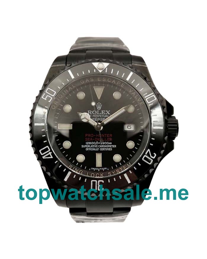 44MM Swiss Men Rolex Sea-Dweller Deepsea 116660 Black Dials Replica Watches UK