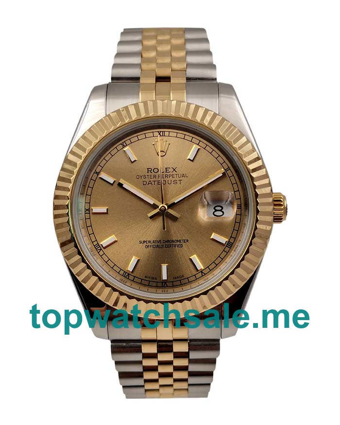 41MM Men Rolex Datejust 116233 Champagne Dials Replica Watches UK