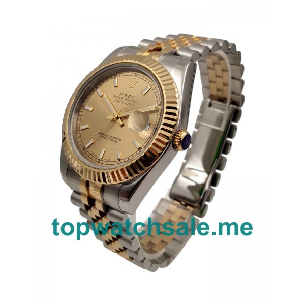 41MM Men Rolex Datejust 116233 Champagne Dials Replica Watches UK