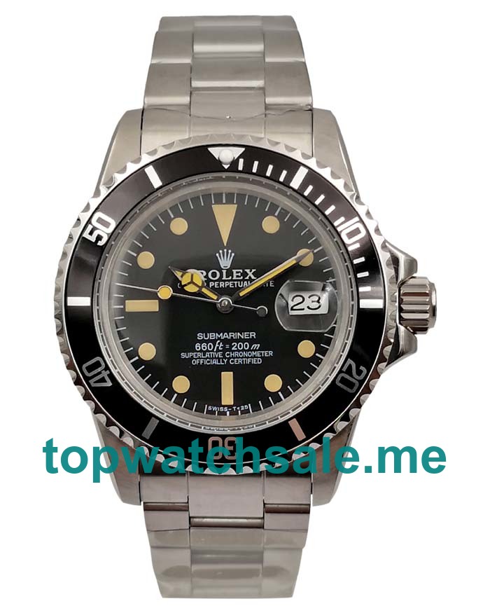 40MM Swiss Men Rolex Submariner 1680 Black Dials Replica Watches UK