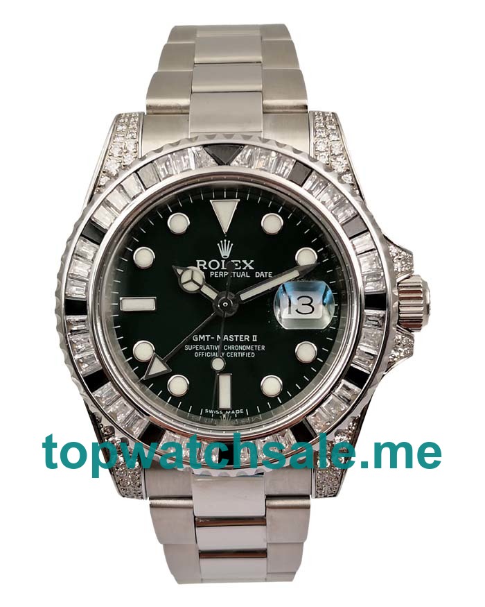 40MM Swiss Men Rolex GMT-Master II 116710LN Black Dials Replica Watches UK