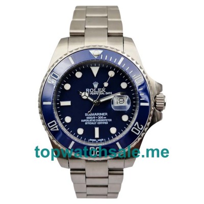 40MM Swiss Men Rolex Submariner 116619 LB Blue Dials Replica Watches UK