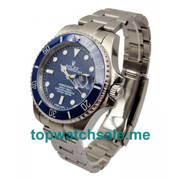 40MM Swiss Men Rolex Submariner 116619 LB Blue Dials Replica Watches UK