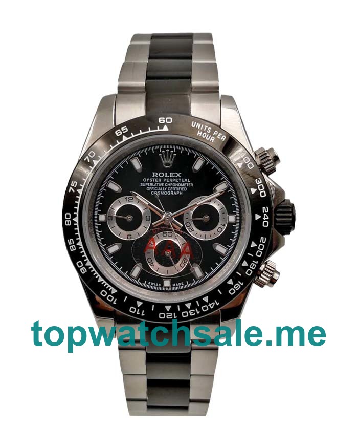 40MM Men Rolex Daytona 116500 LN Black Dials Replica Watches UK