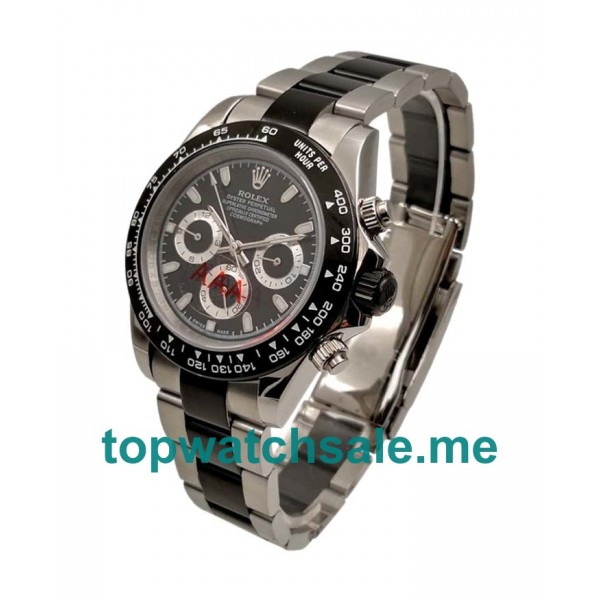 40MM Men Rolex Daytona 116500 LN Black Dials Replica Watches UK