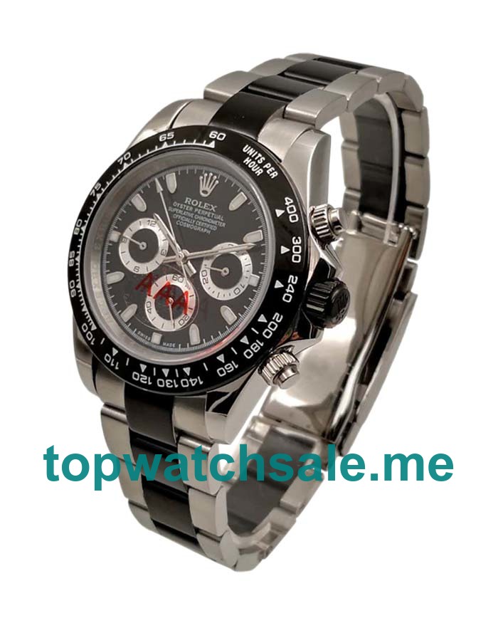 40MM Men Rolex Daytona 116500 LN Black Dials Replica Watches UK