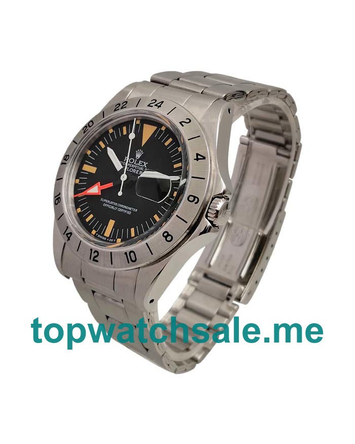 38MM Swiss Men Rolex Explorer II 1655 Black Dials Replica Watches UK