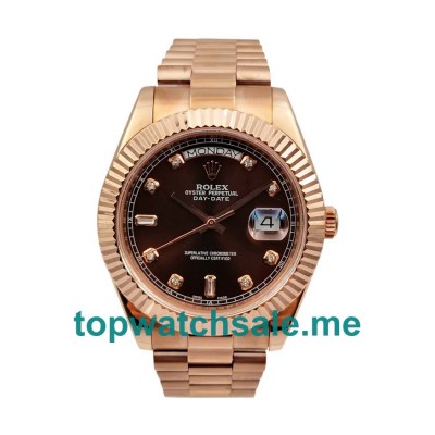 41MM Swiss Men Rolex Day-Date 218235 Brown Dials Replica Watches UK