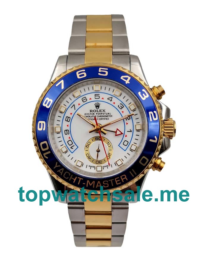 40MM Men Rolex Yacht-Master II 116681 White Dials Replica Watches UK