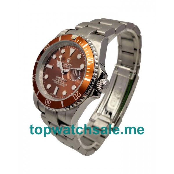 40MM Men Rolex Submariner 116610 Brown Dials Replica Watches UK