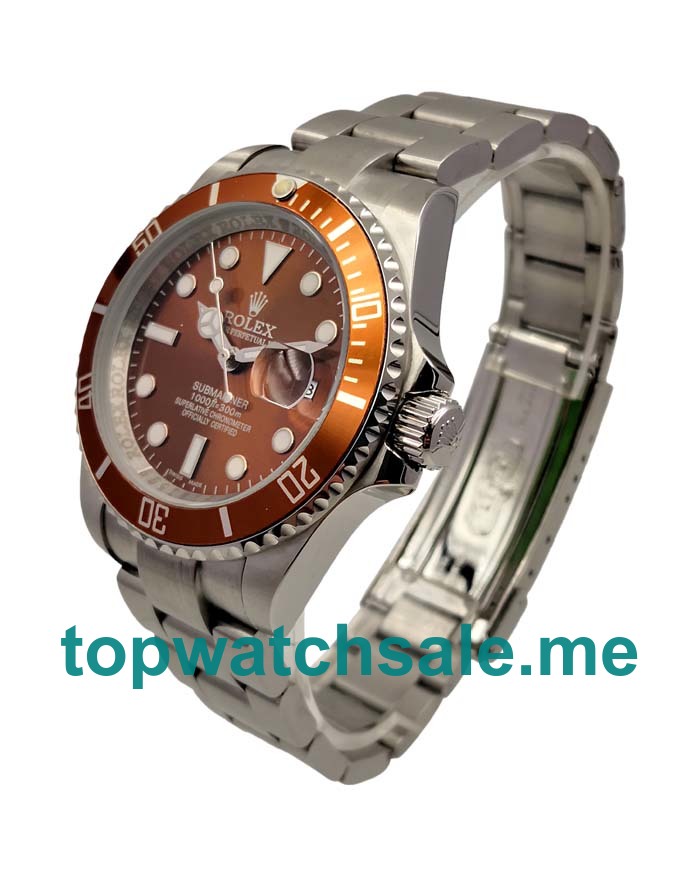 40MM Men Rolex Submariner 116610 Brown Dials Replica Watches UK