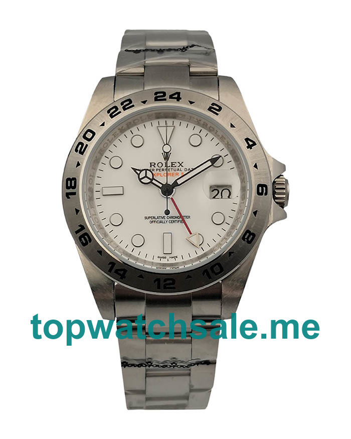 40MM Men Rolex Explorer II 216570 White Dials Replica Watches UK