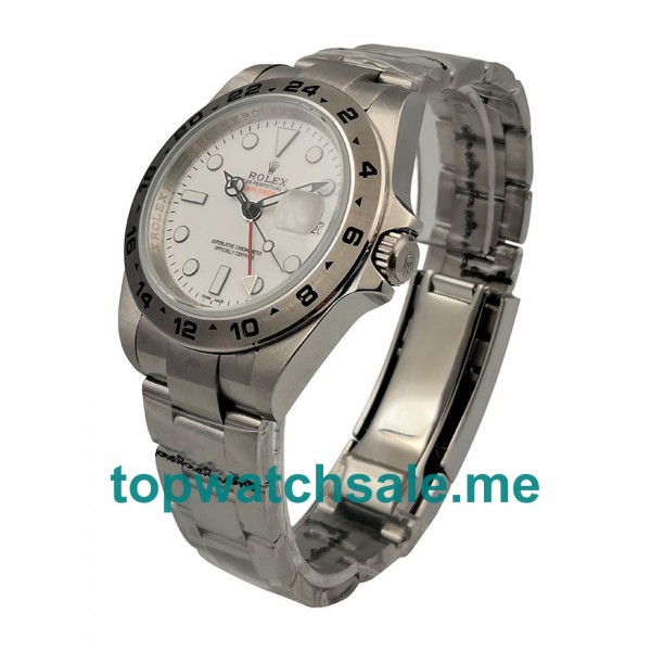 40MM Men Rolex Explorer II 216570 White Dials Replica Watches UK