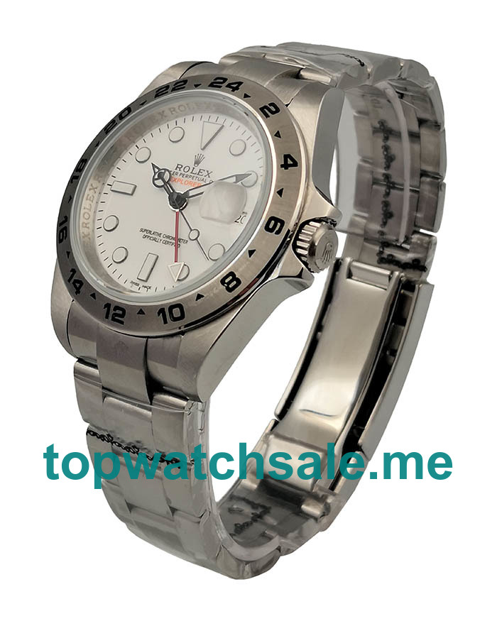 40MM Men Rolex Explorer II 216570 White Dials Replica Watches UK