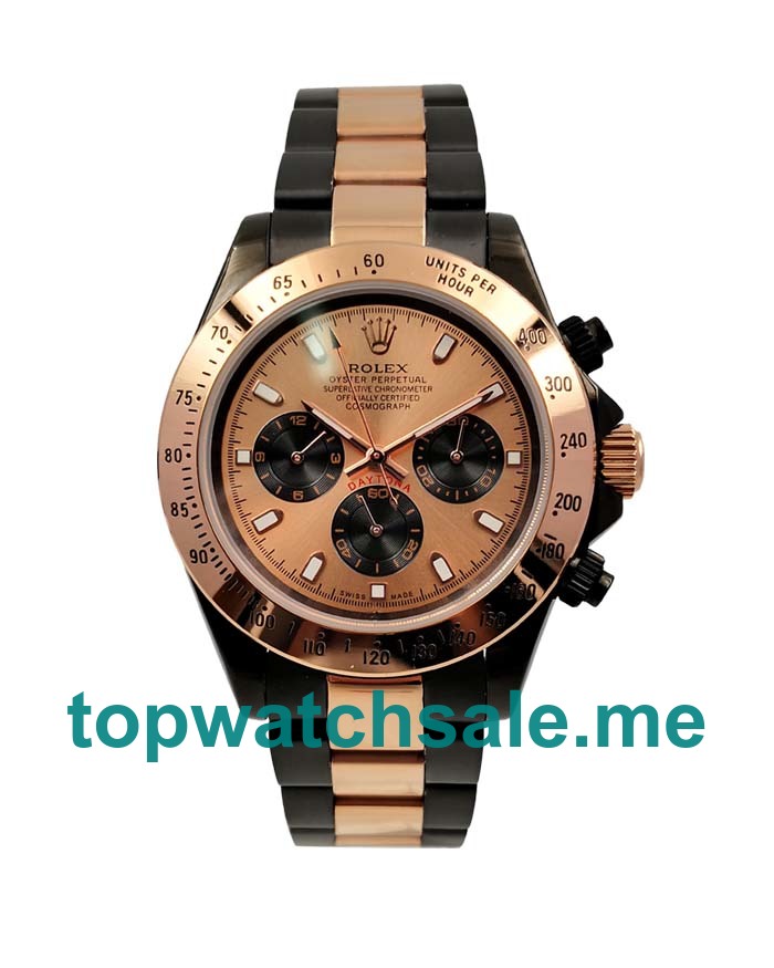 40MM Men Rolex Daytona 116505 Champagne Dials Replica Watches UK