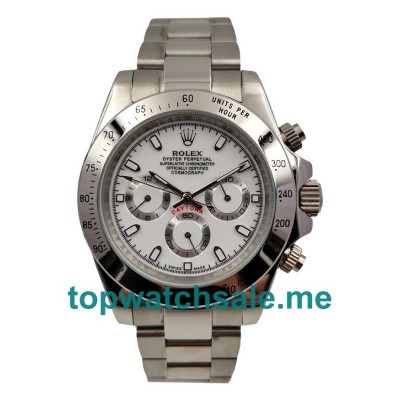 40MM Men Rolex Daytona 116520 White Dials Replica Watches UK