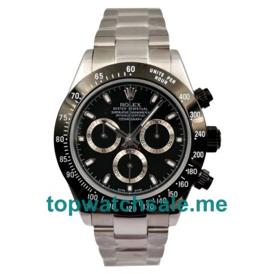 40MM Swiss Men Rolex Daytona 116500 LN Black Dials Replica Watches UK