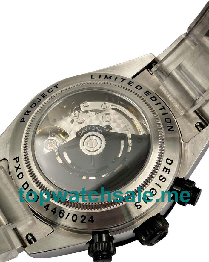 40MM Swiss Men Rolex Daytona 116500 LN Black Dials Replica Watches UK