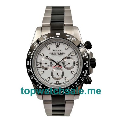 40MM Men Rolex Daytona 116500 White Dials Replica Watches UK